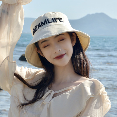 Hat woman face cover makes fisherman Hat woman summer thin Korean version of Joker Sun Hat is small and fresh