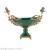 European-Style Green Ceramic Vintage Villa with Copper Soft Decoration Ornaments American Style High-End Luxury Fruit Plate Decorations