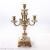 European style luxury soft furniture model room with luxurious nostalgic ceramics and copper 3-Head candlestick