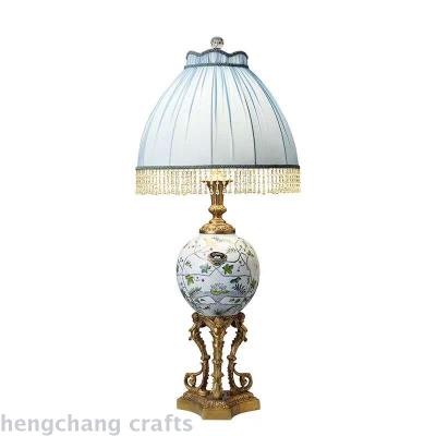 European style palace ceramic lamp bedroom bedside lamp luxury