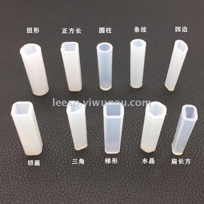 Crystal drop mold pendant DIY jewelry long cylindrical trapezoidal crystal