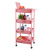 Multifunctional Storage Rack Four-storey Bathroom Basket with Wheels Plastic Shelf Storage Box