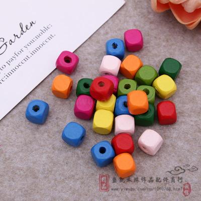 10×10 Square Water Lacquer wood beads DIY beaded materials accessories and jewelry hand beaded