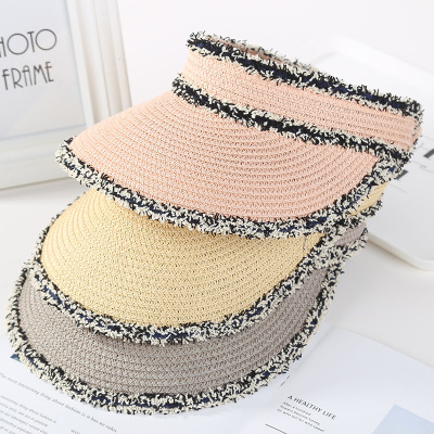 Empty Top Hat New Ins Summer and Autumn Female Online Influencer Same Style Casual Sun Hat Trendy Denim Broken Edge Factory Wholesale