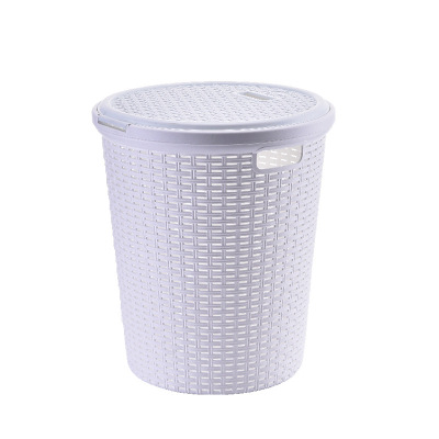 Semi-plastic storage basket storage basket Circular with lid dirty clothes basket basket