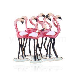 New Korean version of fashion oil three-dimensional Flamingo has diversified creative dress collar pin brooch with accessories