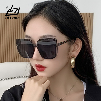 Women's Korean-Style Ins Sunglasses 2020 New Square-Rimmed Glasses Slimming Internet Celebrity Same UV-Proof Polarized Sunglasses