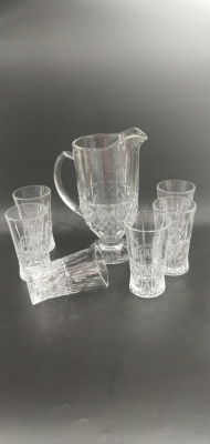 Dimon Crystal White Material a Pot of 6 Cups Series Product Juice Set