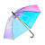 The 2018 new colorful Transparent umbrella with thickening ENING Laser Transparent umbrella with rainbow Film can be customized with automatic long handle umbrella