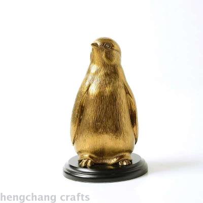 European-Style American-Style Pure Copper Soft Decoration Living Room Office Study Creative Decoration Home Decoration Penguin Small Ornament