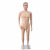 Factory Direct Sales Muscle Realistic Plastic Male Model Skin Color Upright with Hair Full Body Mannequin Clothing Display Props