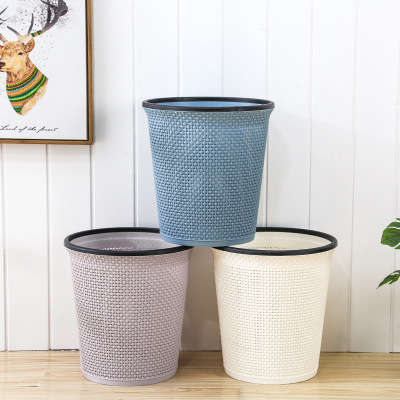 Plastic circle- Filled trash bins for home storage, kitchen, bathroom, and Office