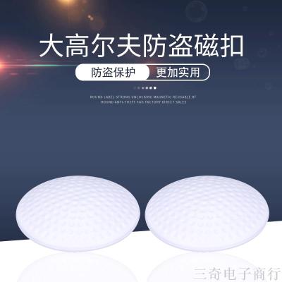 Anti-Theft Label EAS White Large Golf round Clothing Goods Anti-Theft Magnetic Snap