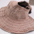 Korean-Style Parent-Child Fisherman Hat Empty Top Hat Women's Folding Plaid Outdoor Travel Sun Hat Factory Wholesale