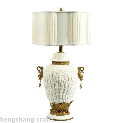 American European ceramics with copper lamp room, bedside lamp model room, soft decoration