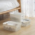 Plastic table top storage basket storage basket portable box bath basket Rectangular bathroom