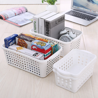 Transparent Office Plastic Storage Basket Desktop storage basket Box Storage Basket