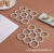 Floor Silicone Honeycomb Heat mat pot Place mat coasters Table mat TPR Square circle cushion 2 pieces