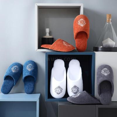 Kangerxin five-star hotel slippers home slippers female indoor cotton towing home shoes male not disposable household