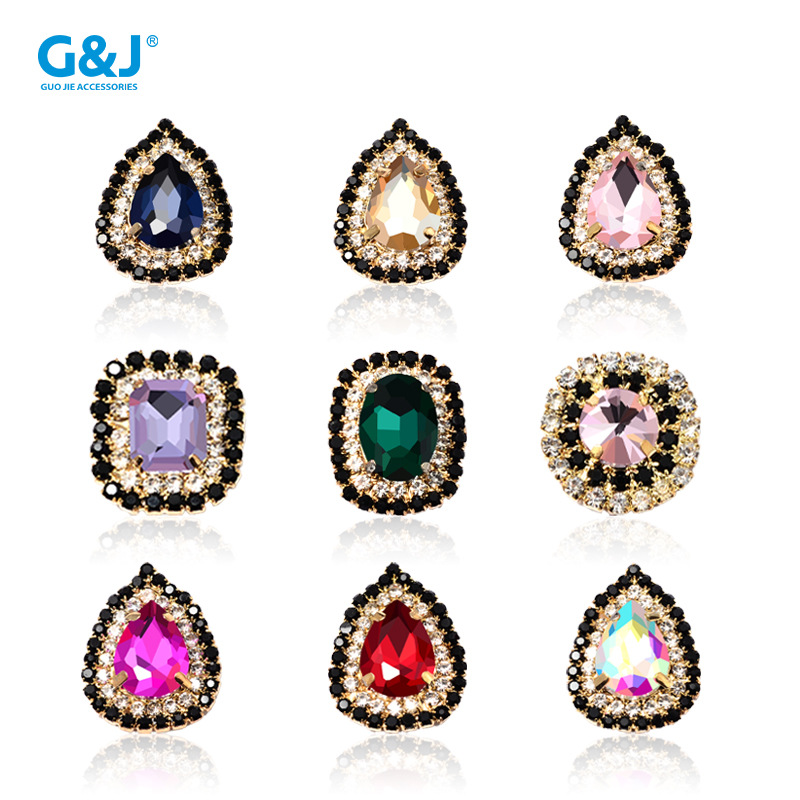 爪链围边爪钻爪链玻璃 diy发饰头箍头饰饰品配件手缝水钻