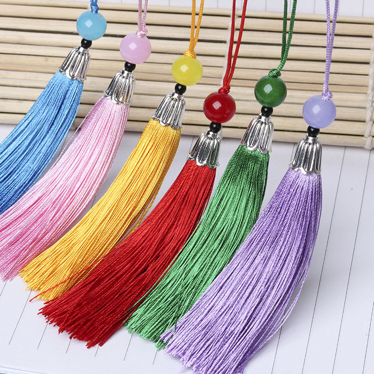 厂家直销合金流苏穗带珠流苏涤纶特细丝中国结流苏汉服香包挂须