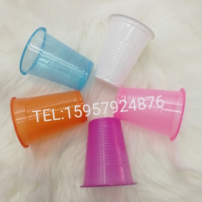 200ml Clear Colored Plastic Cup party family drinking glass
