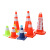 Circular parking of road pile with warning sign pasted with reflective sign cone cone 70cm plastic road cone barrier pile road cone