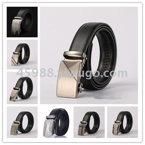 网络爆款豹头皮带 男士商务休闲皮带 自动扣腰带 男腰带批发 地摊
