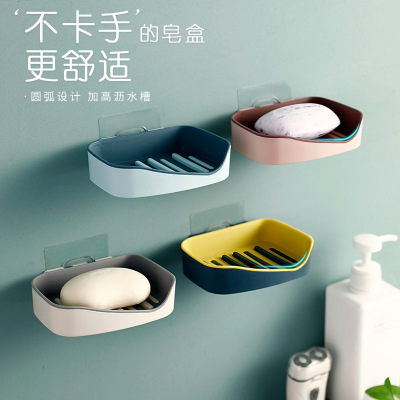 Original ColcontainSOAP Box double layer non-stick bathroom shelf strong non-mark paste SOAP box