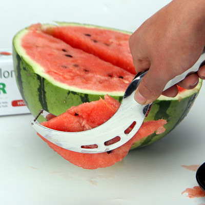 Kitchen Gadget Stainless Steel Watermelon Slicer Creative Watermelon Take Meat Cut Fruit Tool Watermelon Splitter