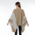 A popular new cashmere shawl with thick stripes and big slit across borders in Europe and The US