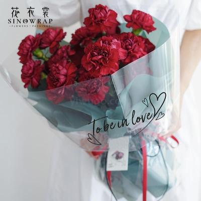 Flower dress Ins wind full transparent waterproof cellophane flower bouquet wrapping paper thickened with OPP film