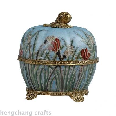 American classical European home decoration creative living room decoration Jewelry Box Hand Painting