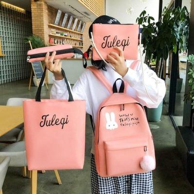 New four - piece student bag, Japanese style web celebrity