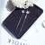 Korean version little black Swan tassel long stud silver drop 925 sterling silver stud