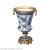 American luxury blue and white porcelain inlaid with copper luxury Flower Vase ornament