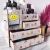 Drawer type with mirror large wooden Desktop Storage box grooming box tissue box