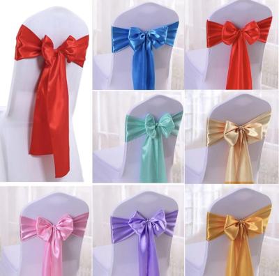 Wedding hotel chair cover banquet thickened color cover ribbon chair decoration