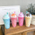 Tiktok Korean Ice Cream Ice Cup Summer Cup with Straw Plastic Internet Celebrity Water Cup Female Cute Double Layer Student Cup