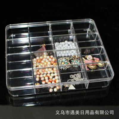 2020 New Cosmetics Jewelry Earring Storage Box High-Grade Transparent Acrylic Plastic Cosmetic Box
