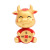 Chinese Zodiac Cow Lucky Little Taurus Bobble Head Doll Car Decoration Home Cake Decorative Ornaments Creative Gifts