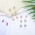 Original Personality flower Korean version of personality temperament Tassel 925 silver needles set zircon Earrings