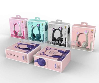 New cartoon cat ears with flashing Bluetooth headsets