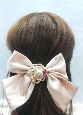 New Dual Purpose Korean Style Professional Mesh Flower Bow Barrettes Fashion All-Match Hairpin Hair Ornaments High-Profile Figure