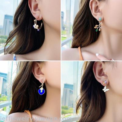 Sterling Silver Stud Earrings 2020 New Arrival Trendy Simple Cold Style Earrings for Women Sense of Quality Korean Butterfly Eardrop Earring