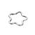 Manufacturers supply iron ring shaped keychain shaped flower star flat ring stainless steel accessories custom