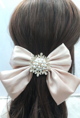 Korean Barrettes Hotel Professional Online Influencer Bow Fashion All-Match Hairpin Dual-Use Hairpin Corsage Brooch