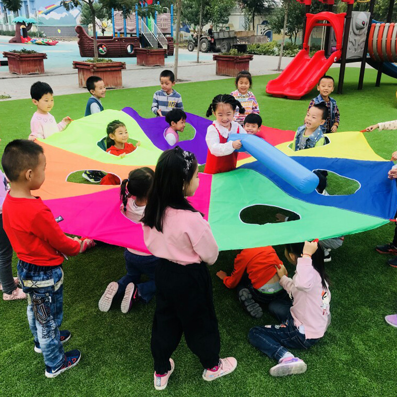 带洞彩虹伞幼儿园打地鼠 户外早教亲子感统训练器材打地鼠彩虹伞