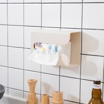 Non-perforated kitchen paper storage box extraction box Seamless wall toilet paper holder toilet paper towel box