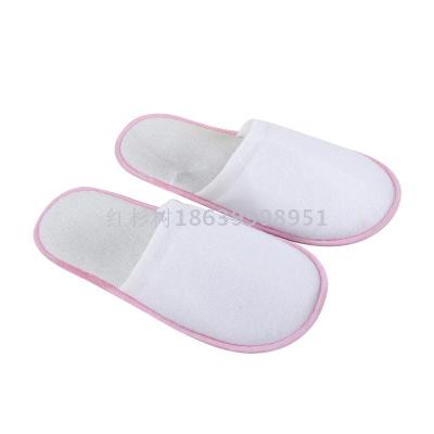 Sequoia Hotel Homestay Slippers Custom Logo Factory Direct Supply Brushed Pink Edging
